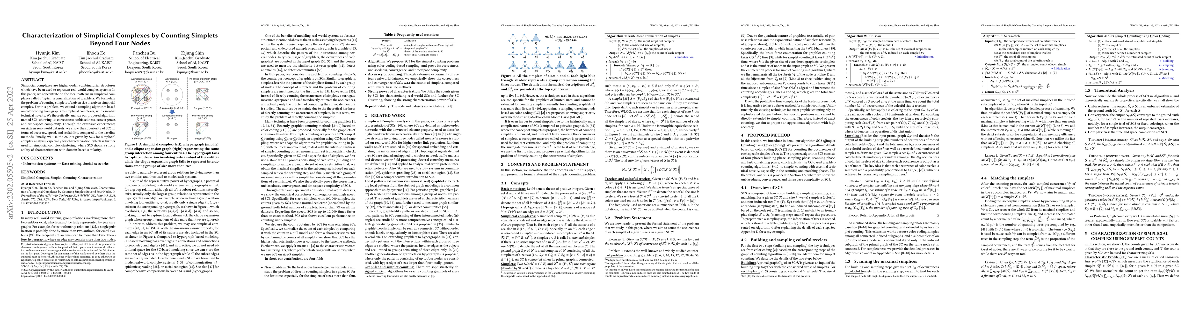 Thumbnail for Characterization of Simplicial Complexes by Counting Simplets Beyond
  Four Nodes