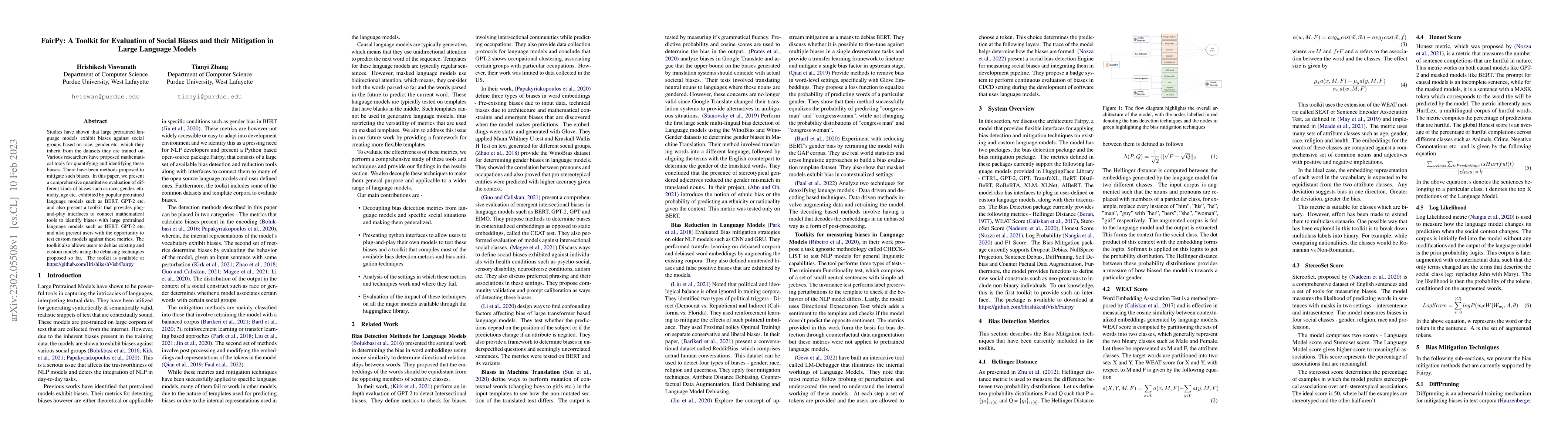 Thumbnail for FairPy: A Toolkit for Evaluation of Social Biases and their Mitigation
  in Large Language Models