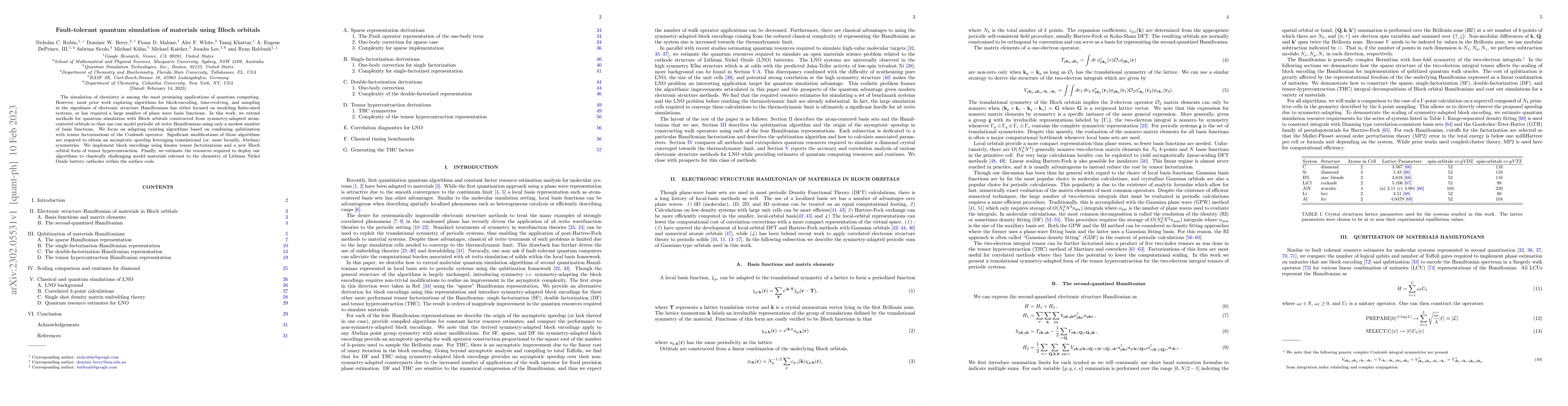 Thumbnail for Fault-tolerant quantum simulation of materials using Bloch orbitals