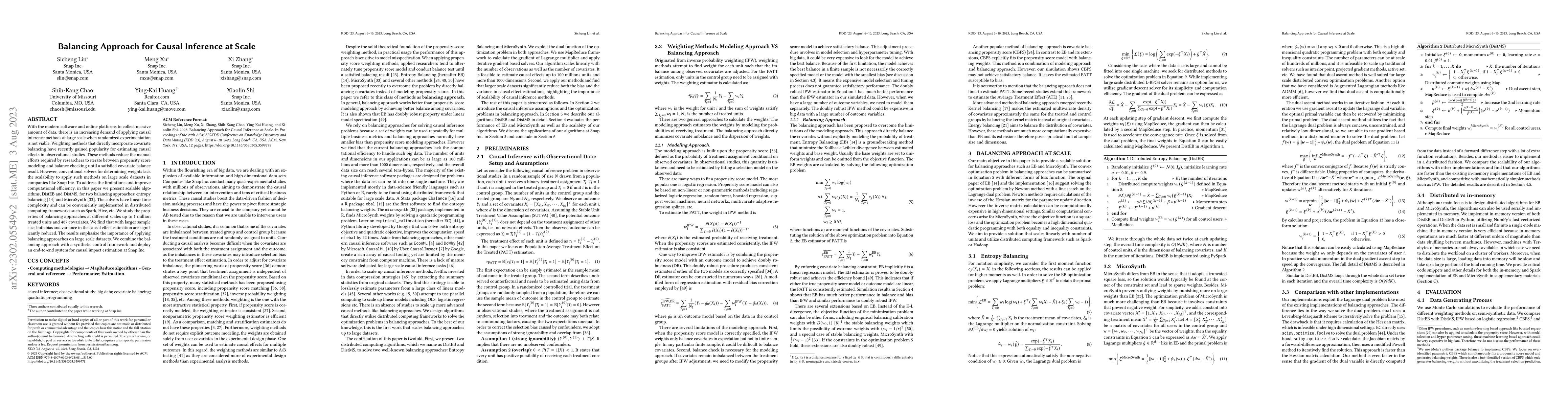 Thumbnail for Balancing Approach for Causal Inference at Scale