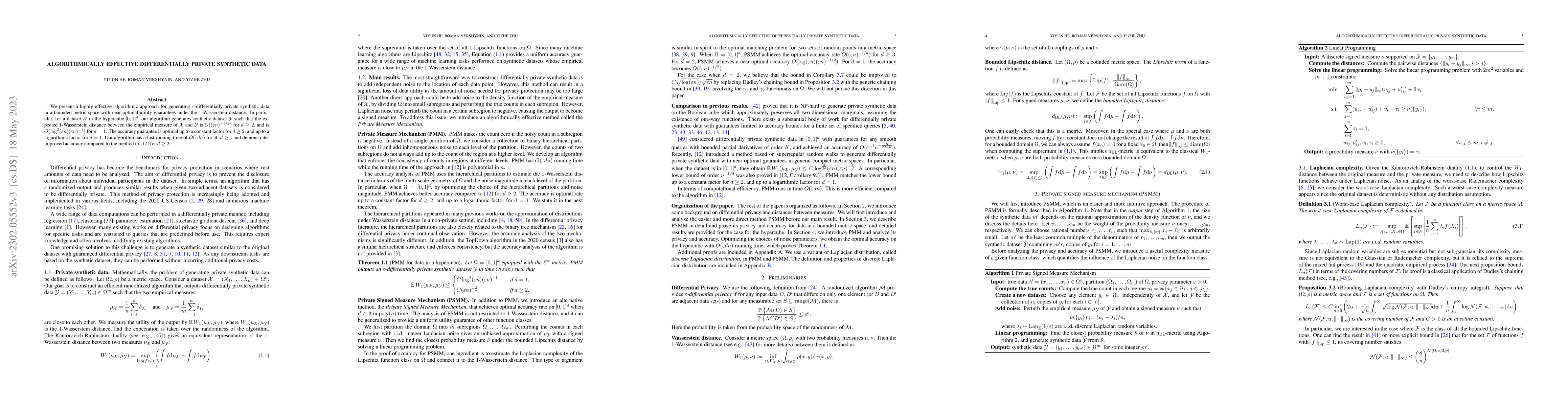 Thumbnail for Algorithmically Effective Differentially Private Synthetic Data