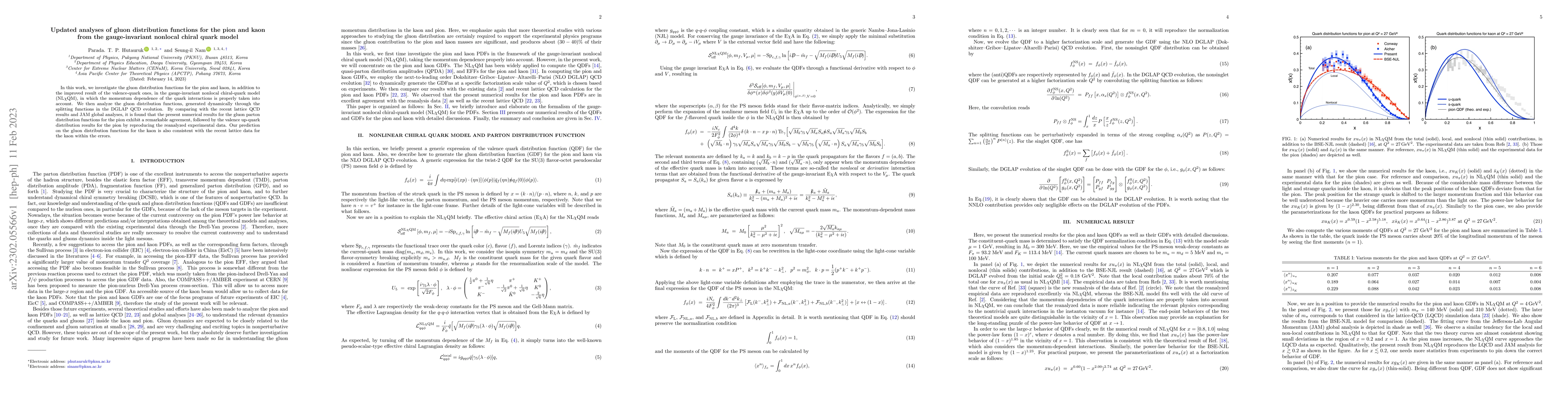 Thumbnail for Updated analyses of gluon distribution functions for the pion and kaon
  from the gauge-invariant nonlocal chiral quark model