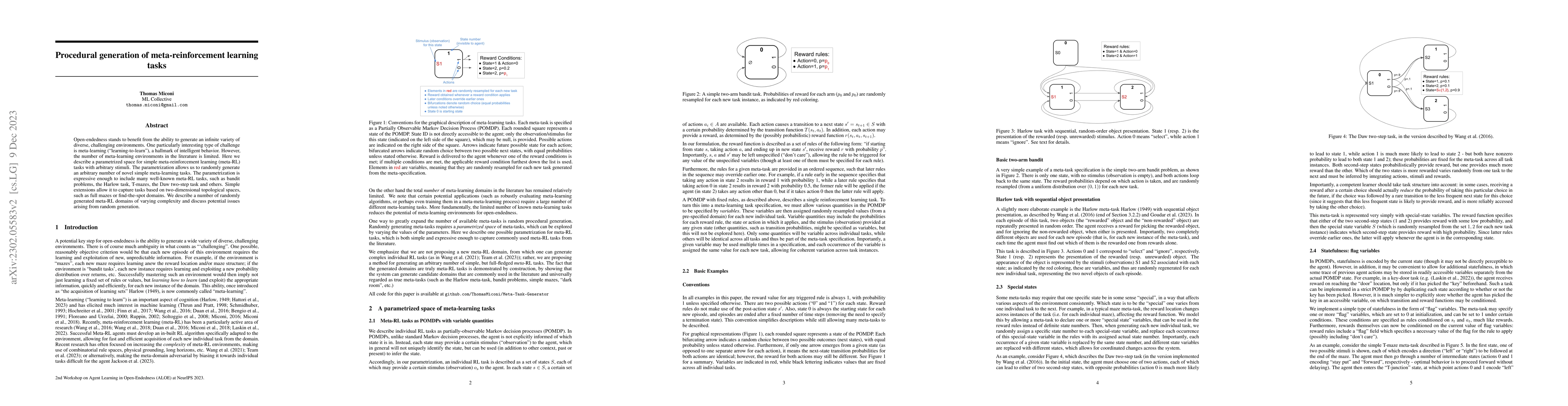 Thumbnail for Procedural generation of meta-reinforcement learning tasks