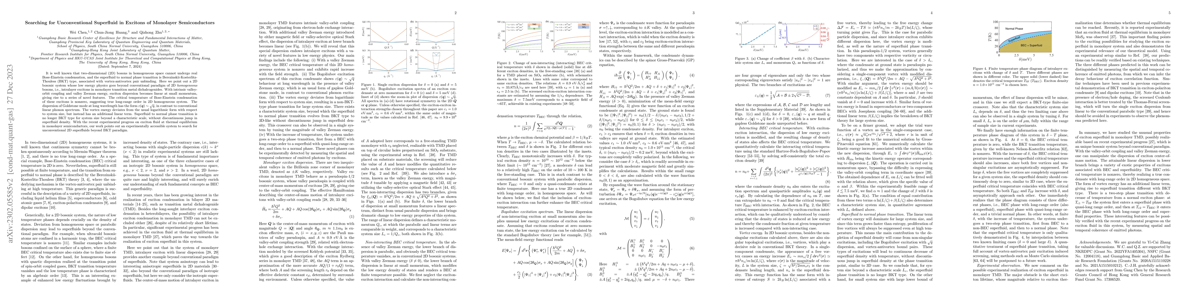 Thumbnail for Searching for Unconventional Superfluid in Excitons of Monolayer
  Semiconductors