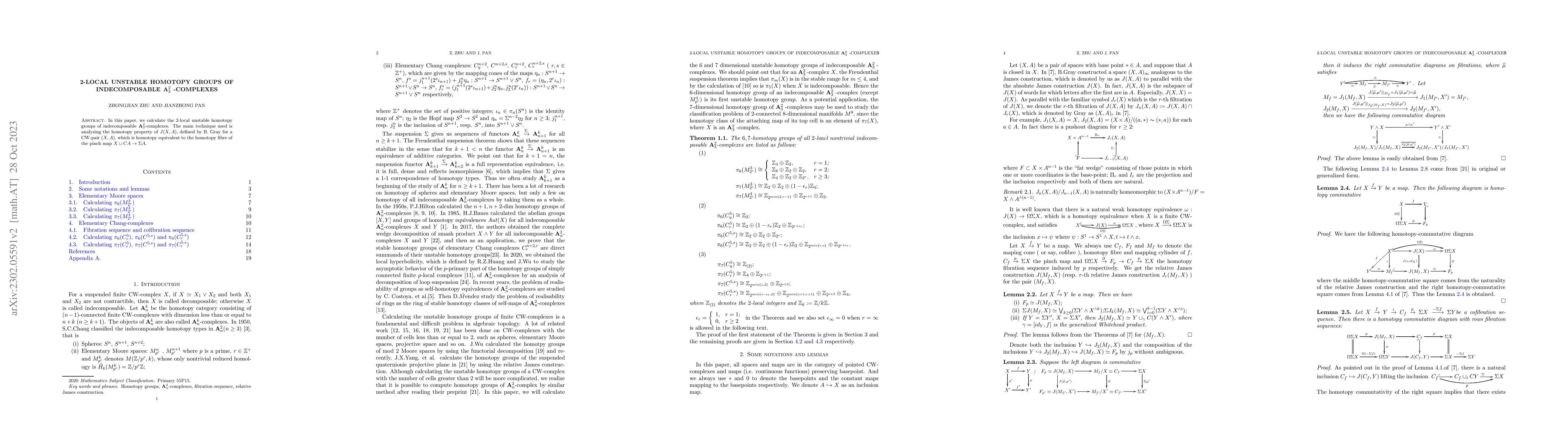 Thumbnail for 2-local unstable homotopy groups of indecomposable $\mathbf{A}_3^2$
  -complexes