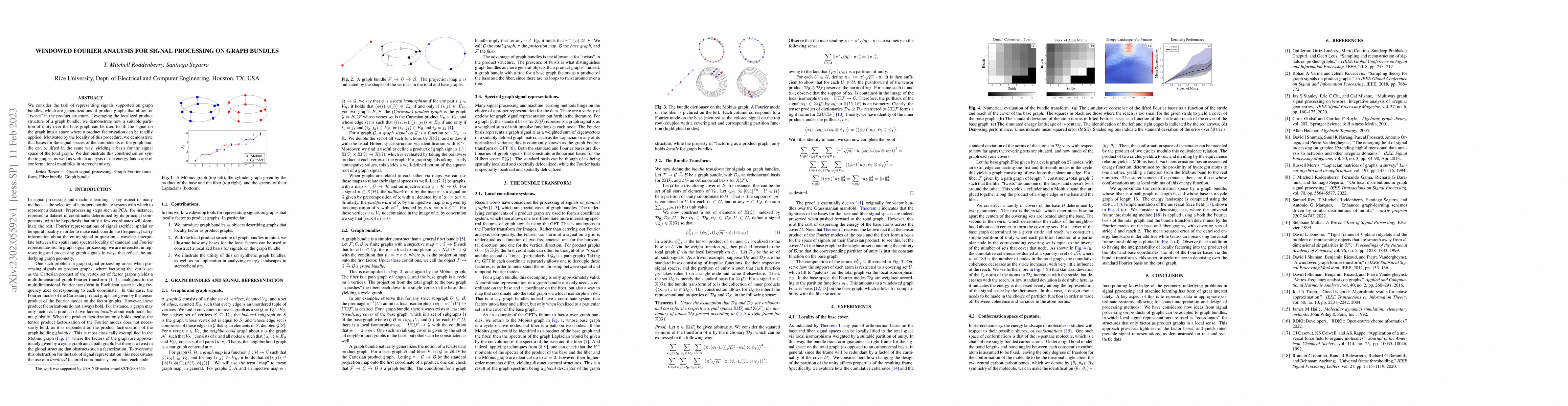 Thumbnail for Windowed Fourier Analysis for Signal Processing on Graph Bundles