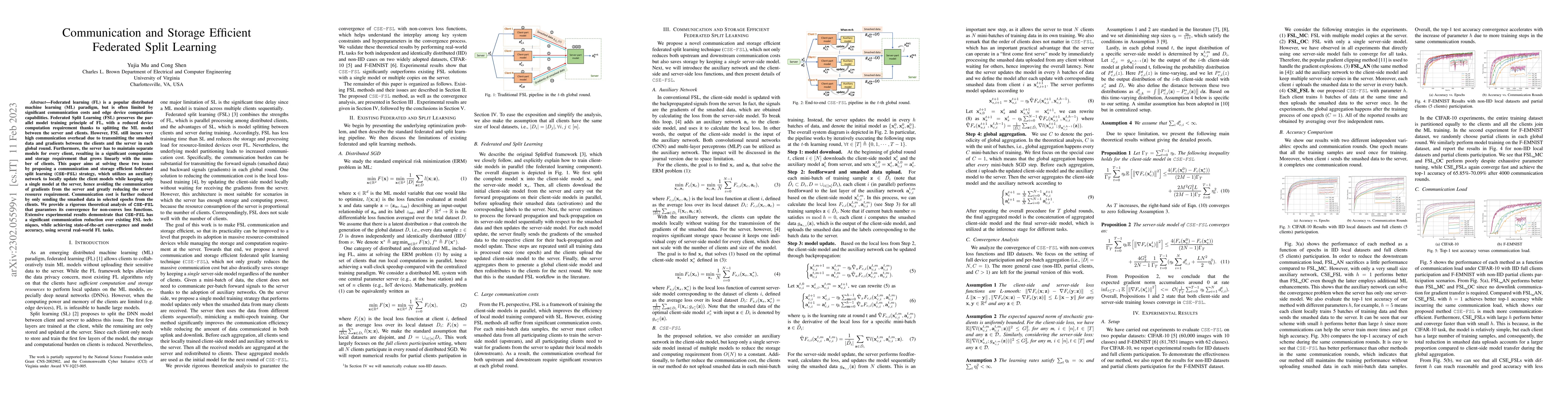 Thumbnail for Communication and Storage Efficient Federated Split Learning