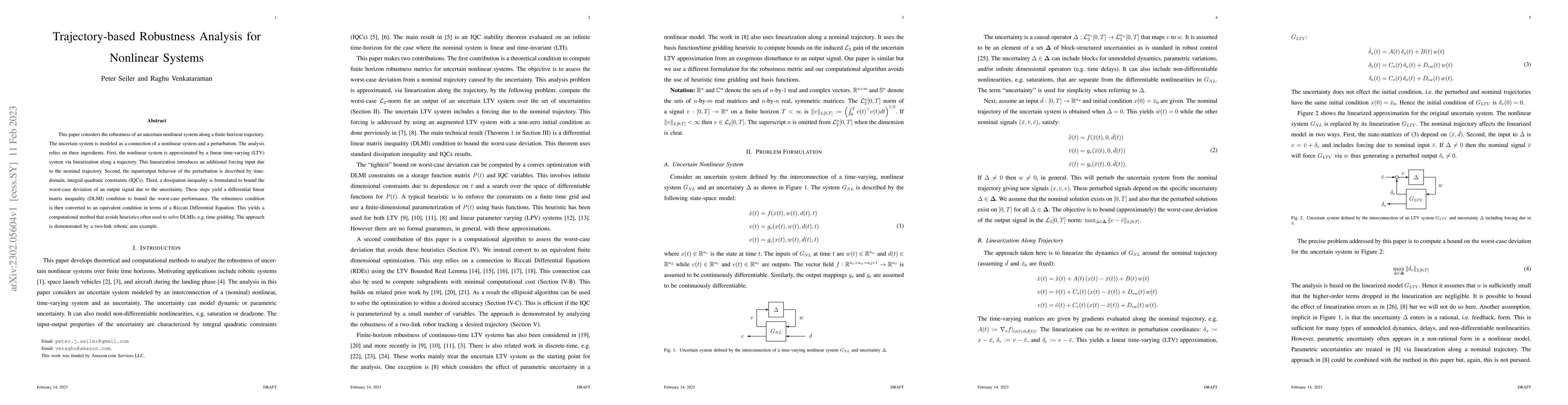 Thumbnail for Trajectory-based Robustness Analysis for Nonlinear Systems