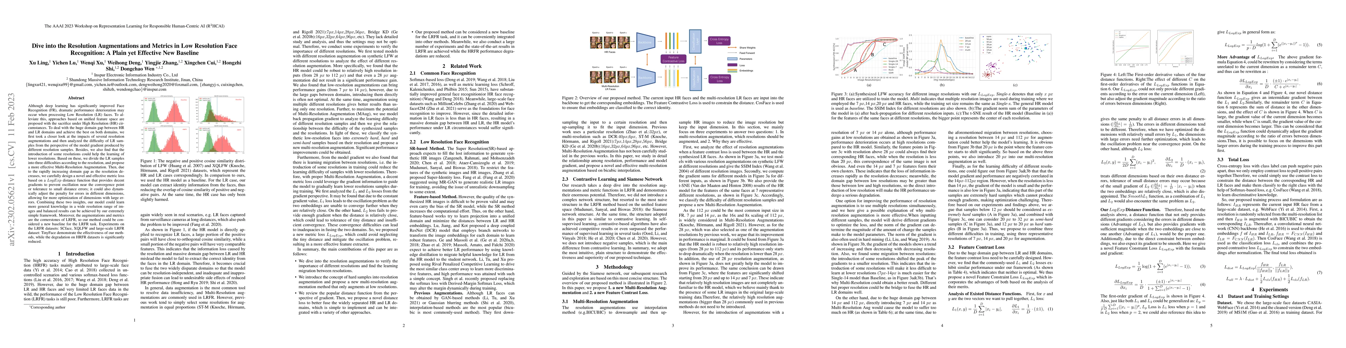 Thumbnail for Dive into the Resolution Augmentations and Metrics in Low Resolution
  Face Recognition: A Plain yet Effective New Baseline