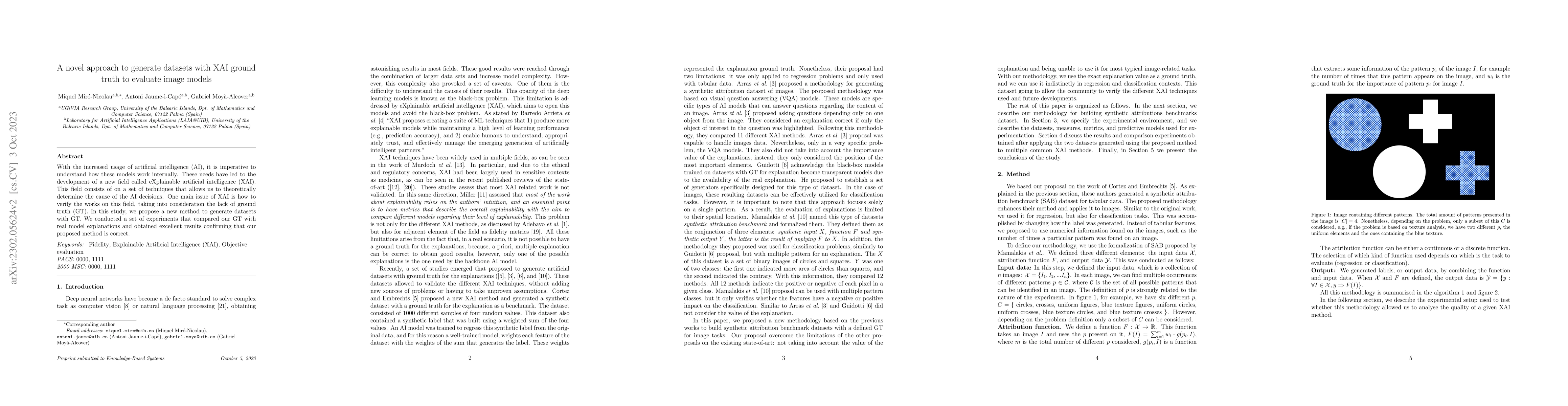 Thumbnail for A novel approach to generate datasets with XAI ground truth to evaluate
  image models