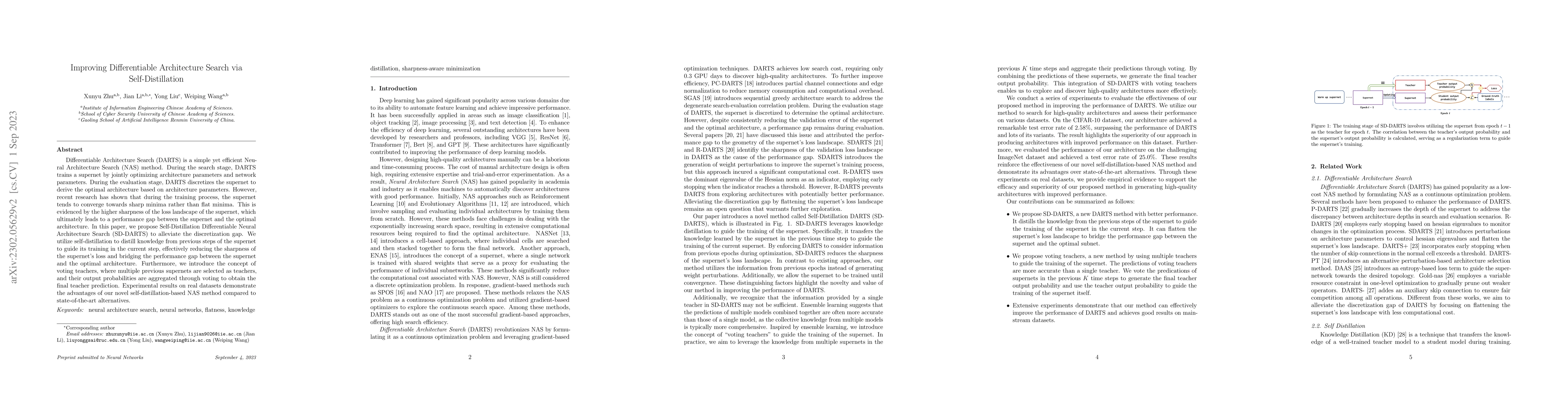 Thumbnail for Improving Differentiable Architecture Search via Self-Distillation