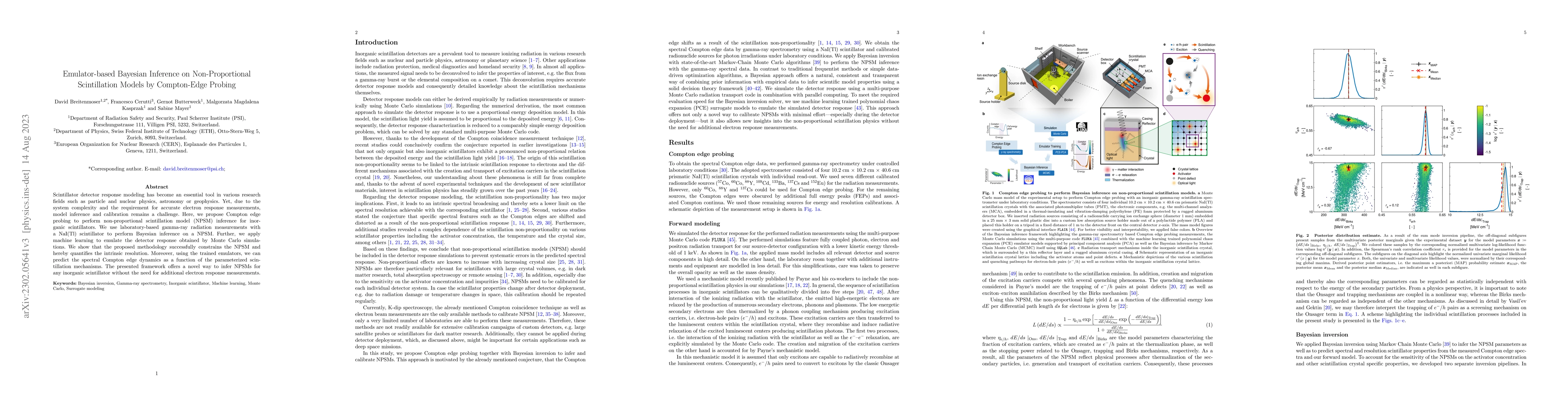 Thumbnail for Emulator-based Bayesian Inference on Non-Proportional Scintillation
  Models by Compton-Edge Probing