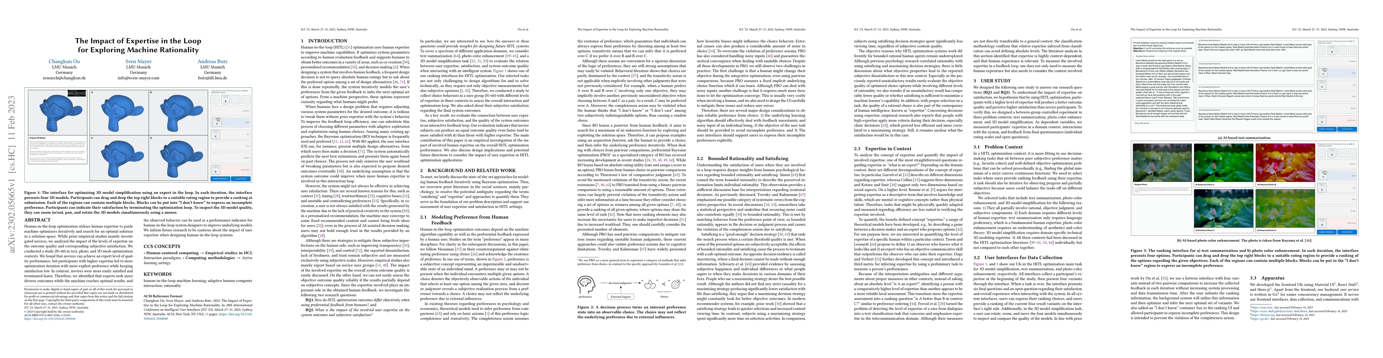 Thumbnail for The Impact of Expertise in the Loop for Exploring Machine Rationality