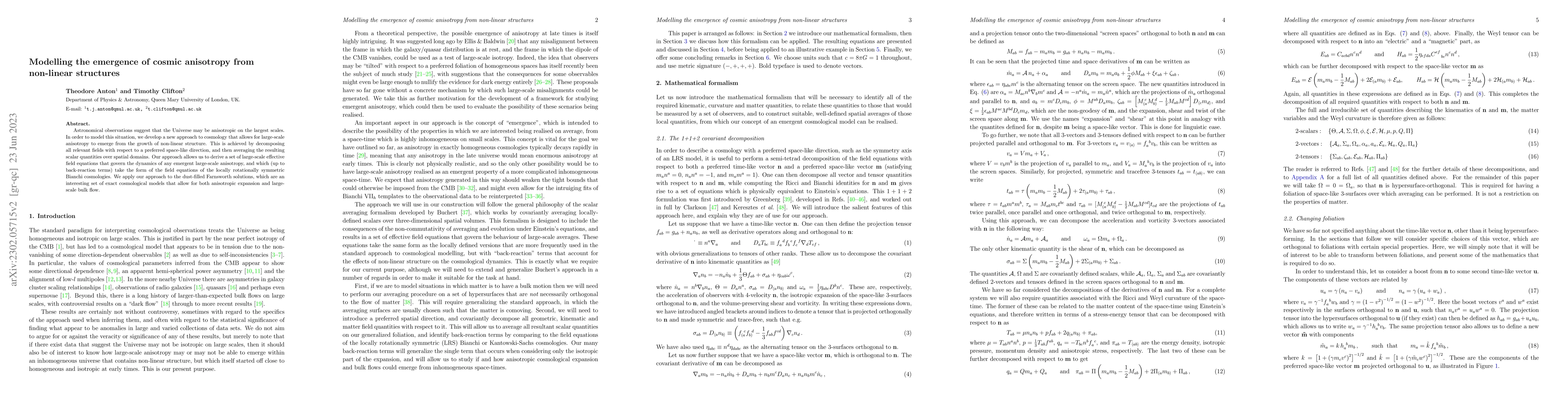 Thumbnail for Modelling the emergence of cosmic anisotropy from non-linear structures