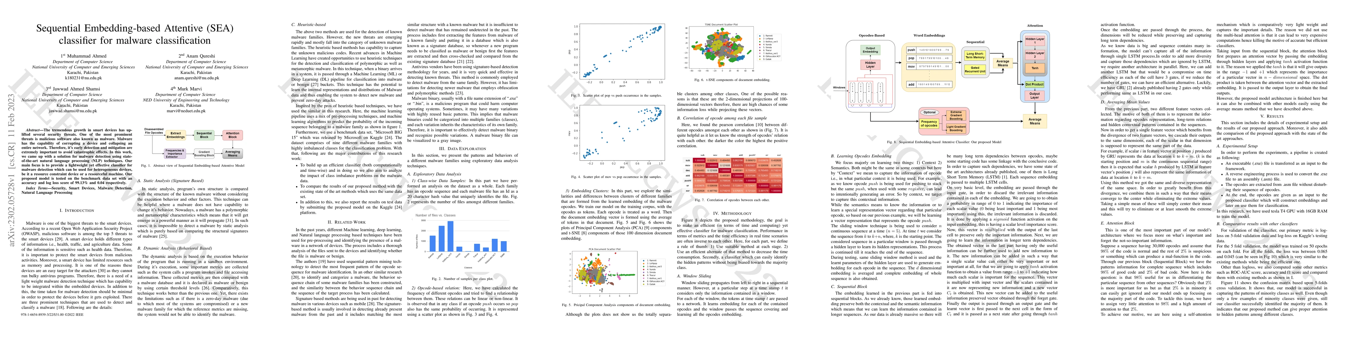 Thumbnail for Sequential Embedding-based Attentive (SEA) classifier for malware
  classification