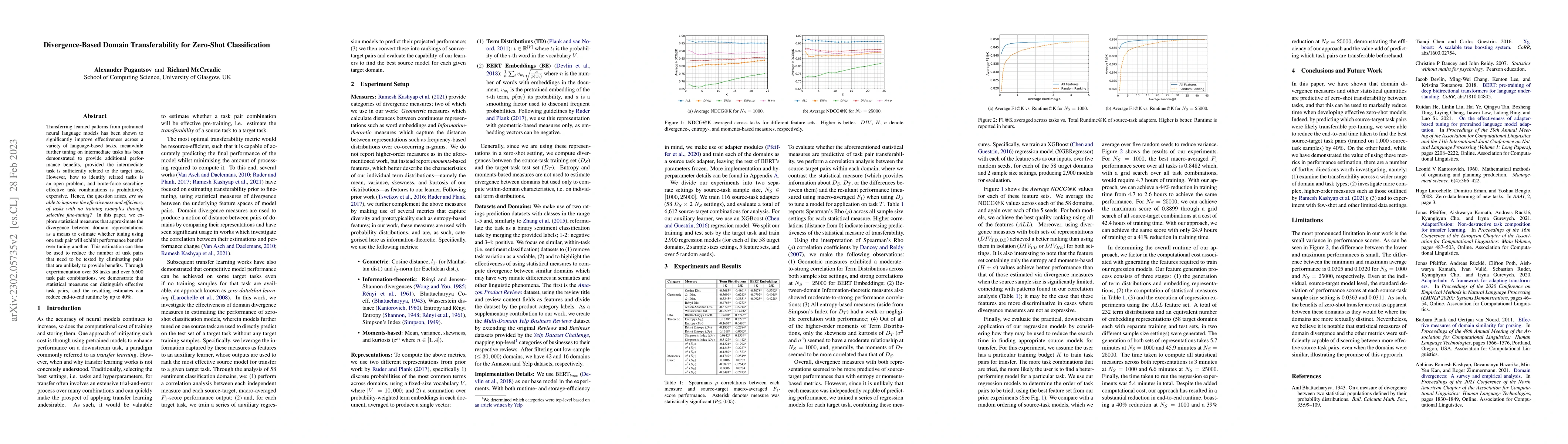 Thumbnail for Divergence-Based Domain Transferability for Zero-Shot Classification