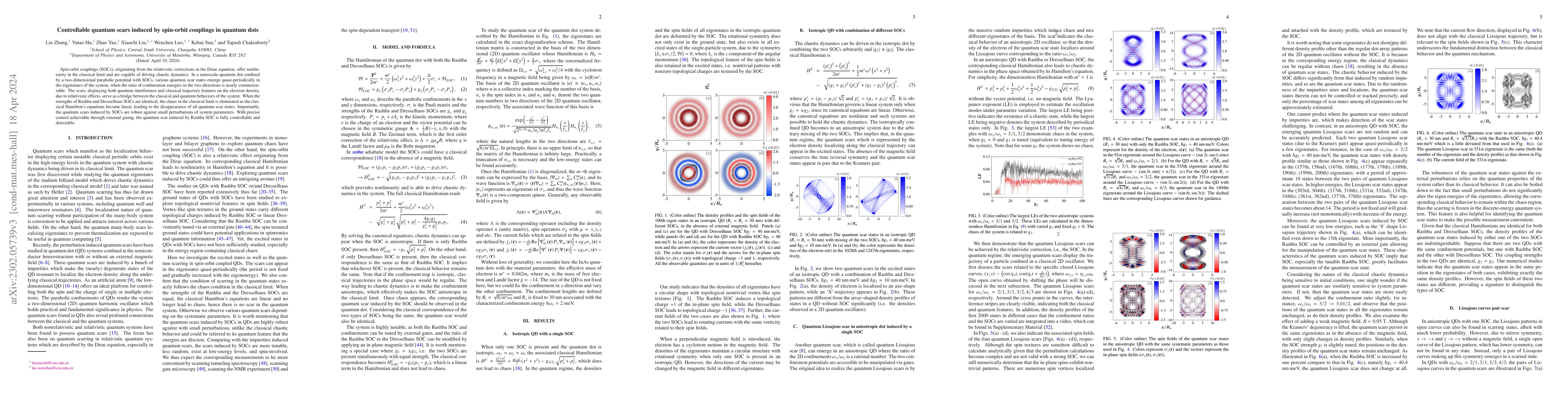 Thumbnail for Controllable quantum scars induced by spin-orbit couplings in quantum
  dots
