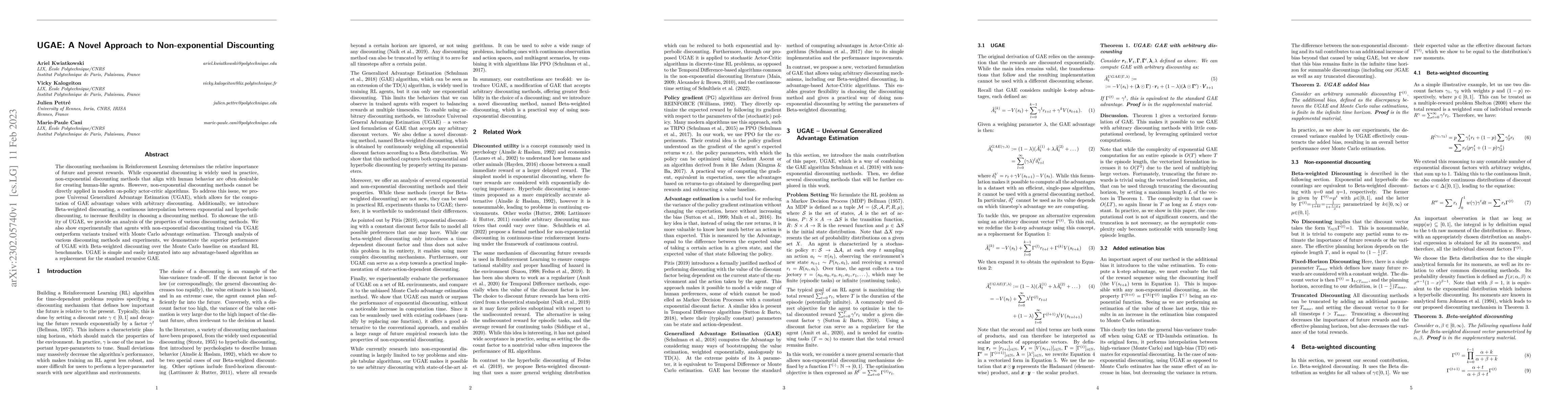 Thumbnail for UGAE: A Novel Approach to Non-exponential Discounting