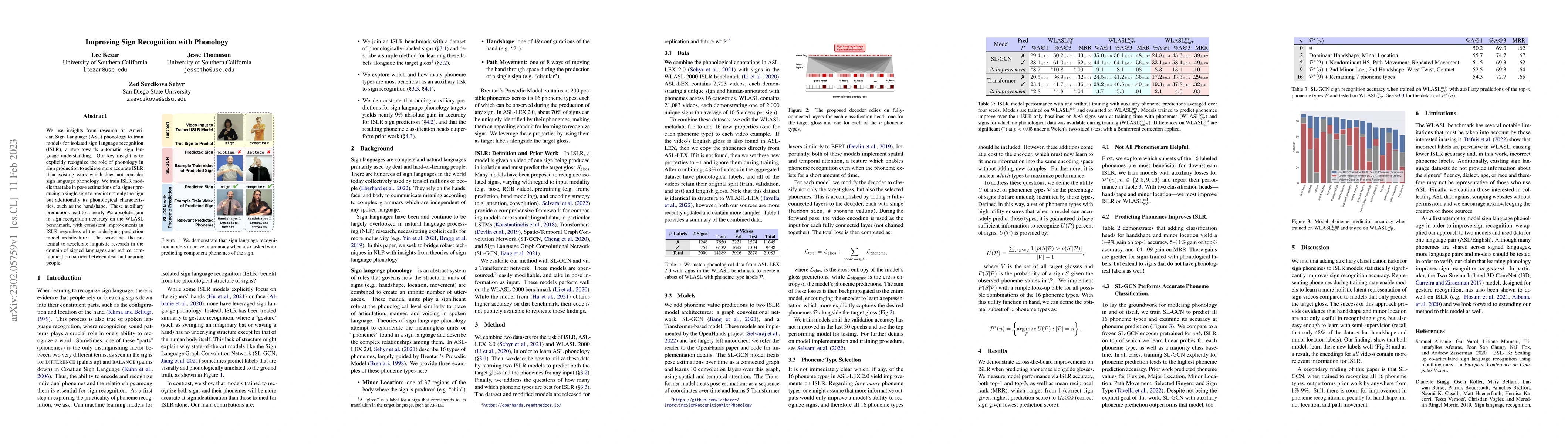 Thumbnail for Improving Sign Recognition with Phonology