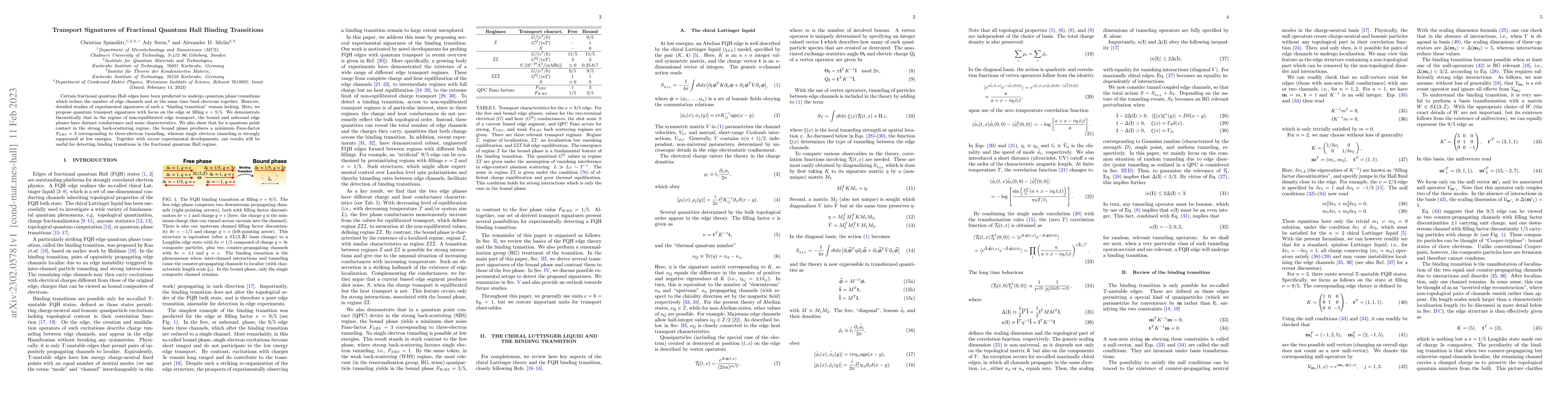 Thumbnail for Transport Signatures of Fractional Quantum Hall Binding Transitions