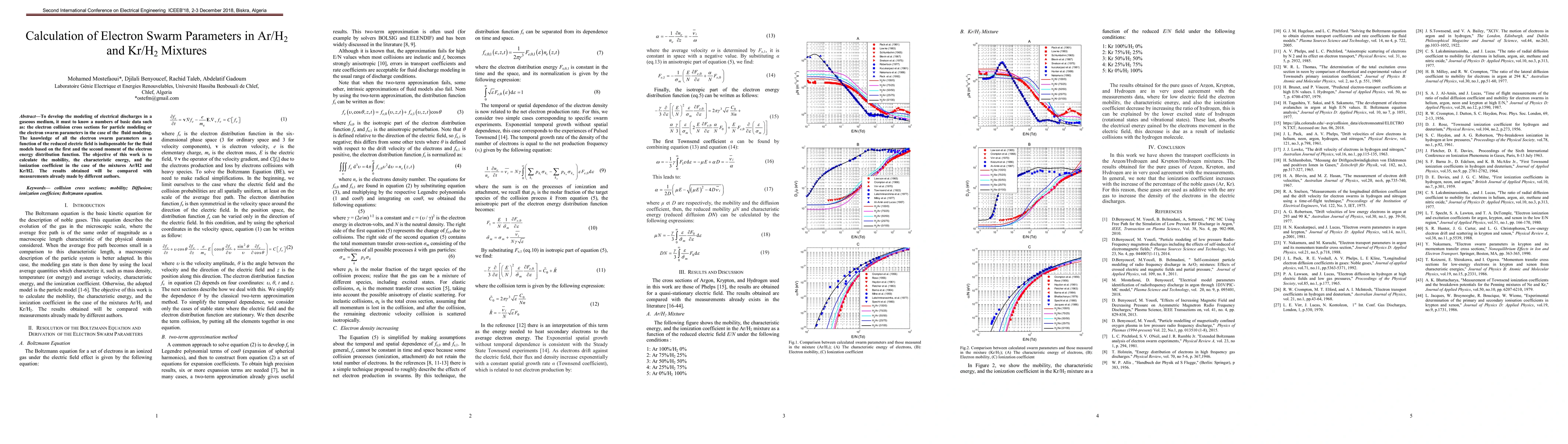 Thumbnail for Calculation of Electron Swarm Parameters in Ar/H2 and Kr/H2 Mixtures