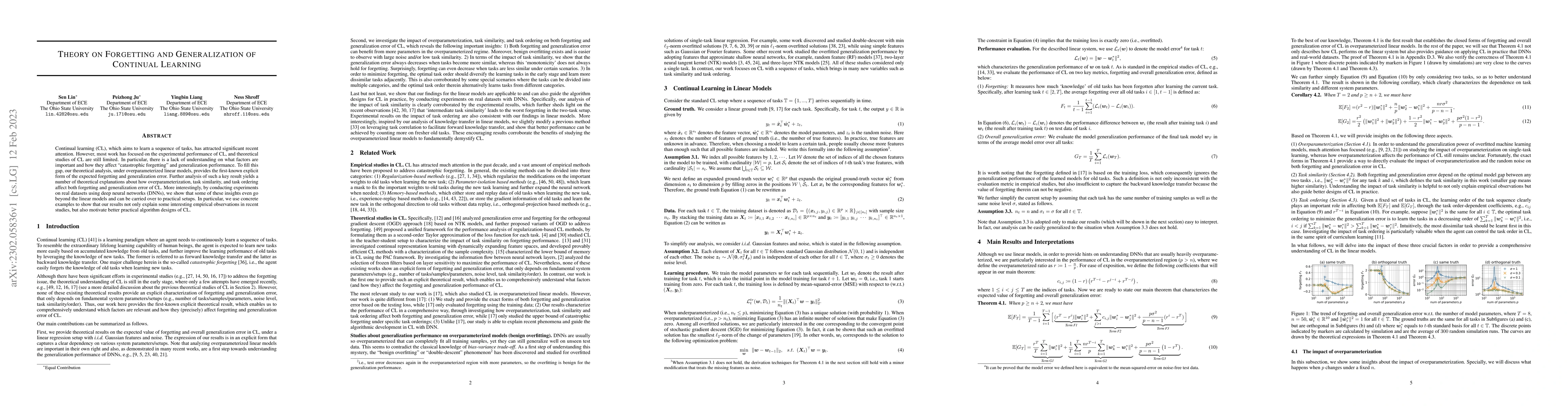 Thumbnail for Theory on Forgetting and Generalization of Continual Learning
