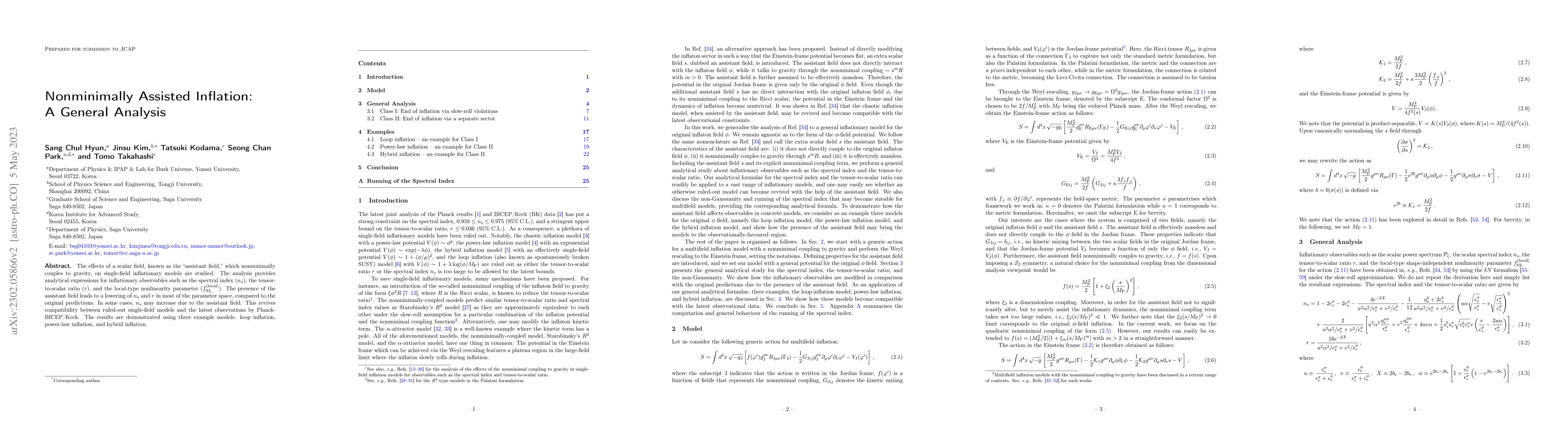 Thumbnail for Nonminimally Assisted Inflation: A General Analysis