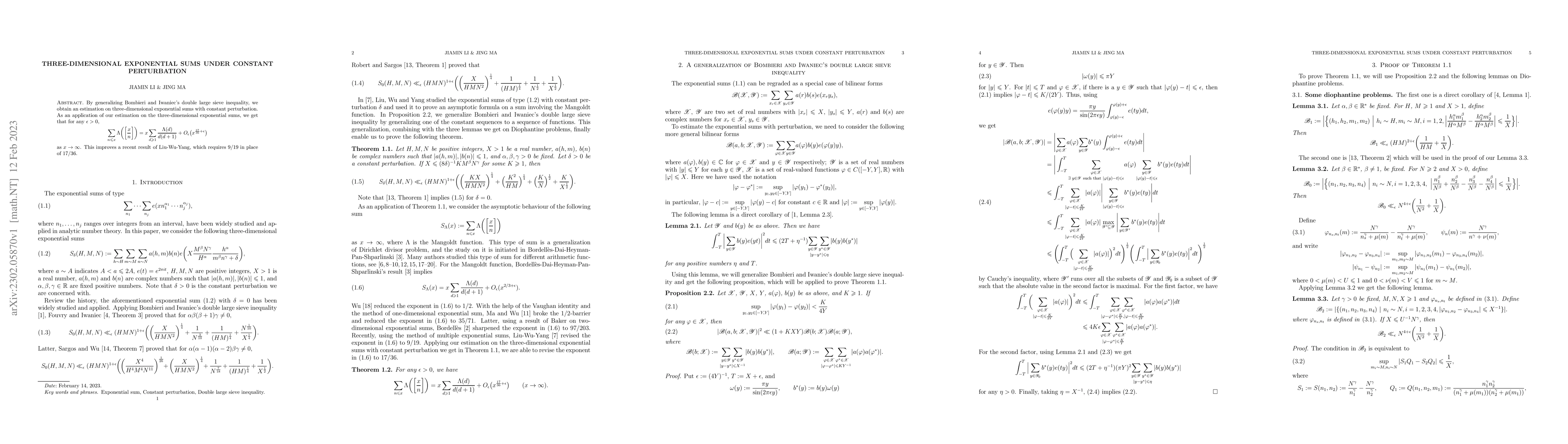 Thumbnail for Three-dimensional exponential sums under constant perturbation
