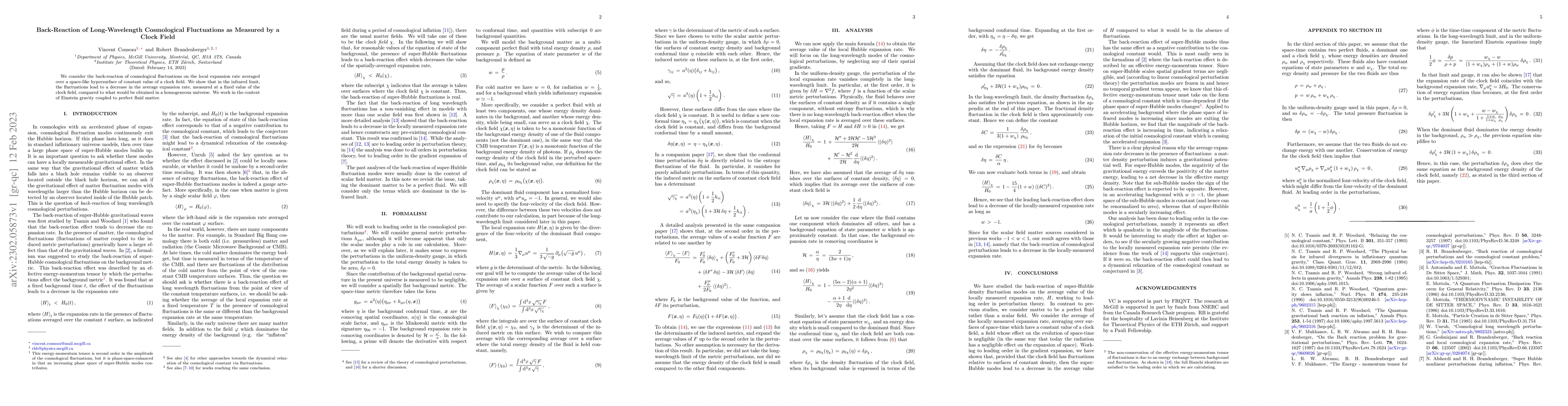 Thumbnail for Back-Reaction of Long-Wavelength Cosmological Fluctuations as Measured
  by a Clock Field