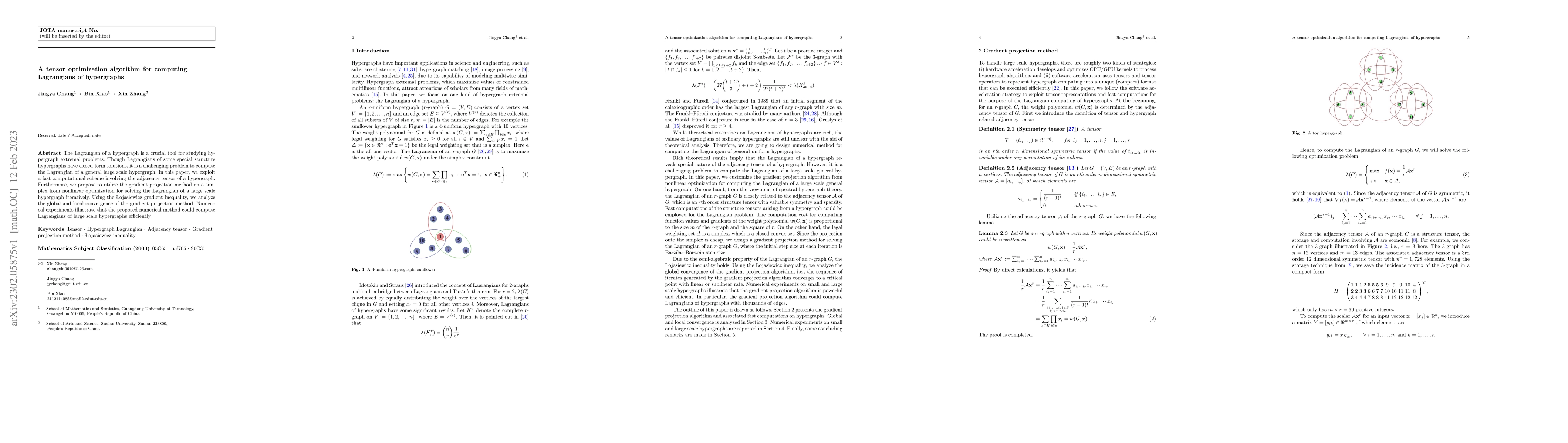 Thumbnail for A tensor optimization algorithm for computing Lagrangians of hypergraphs