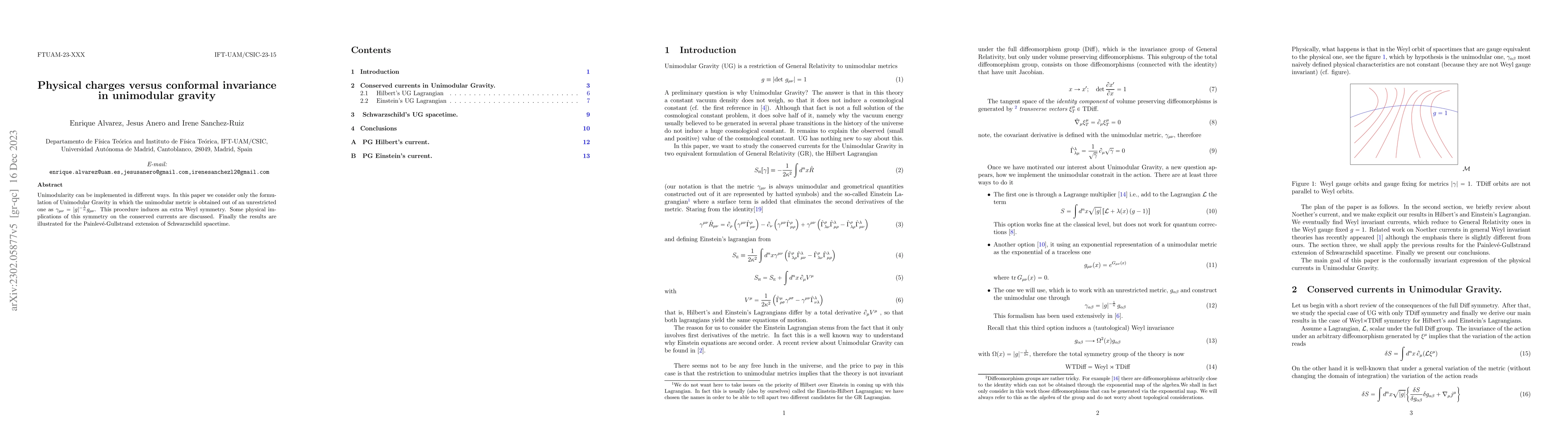 Thumbnail for Physical charges versus conformal invariance in unimodular gravity