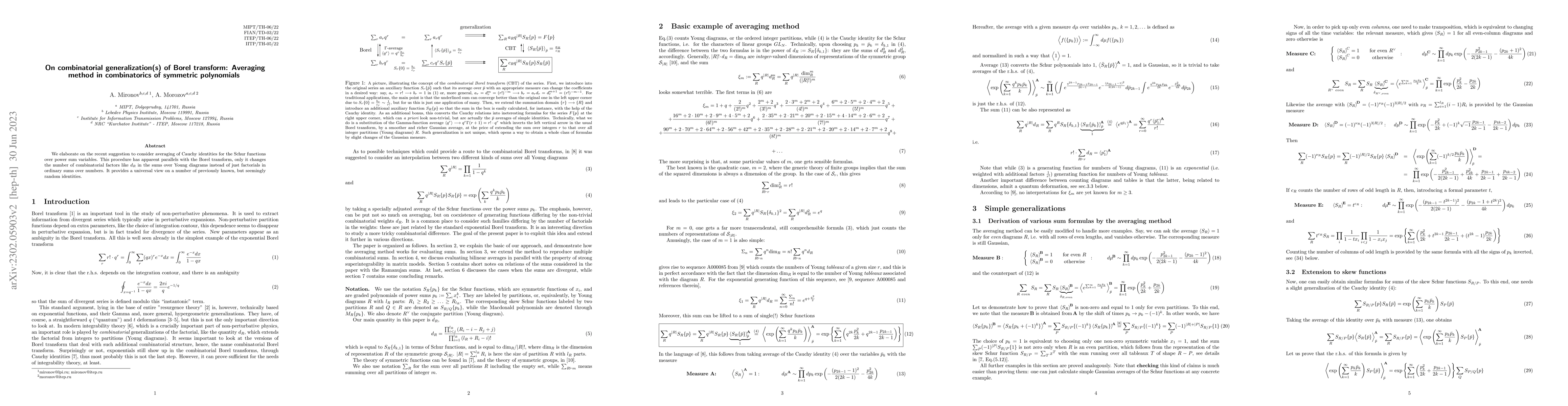Thumbnail for Averaging method in combinatorics of symmetric polynomials