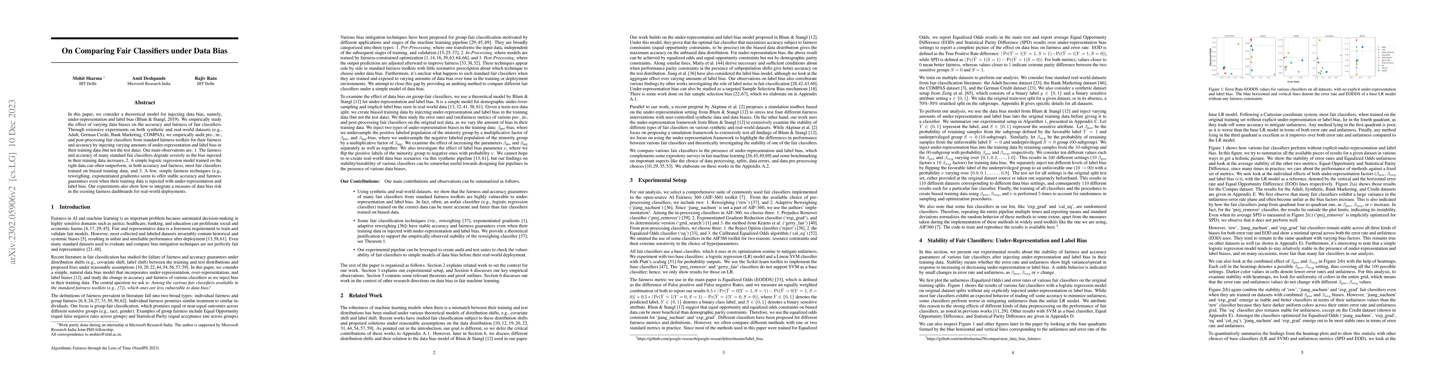 Thumbnail for On Comparing Fair Classifiers under Data Bias