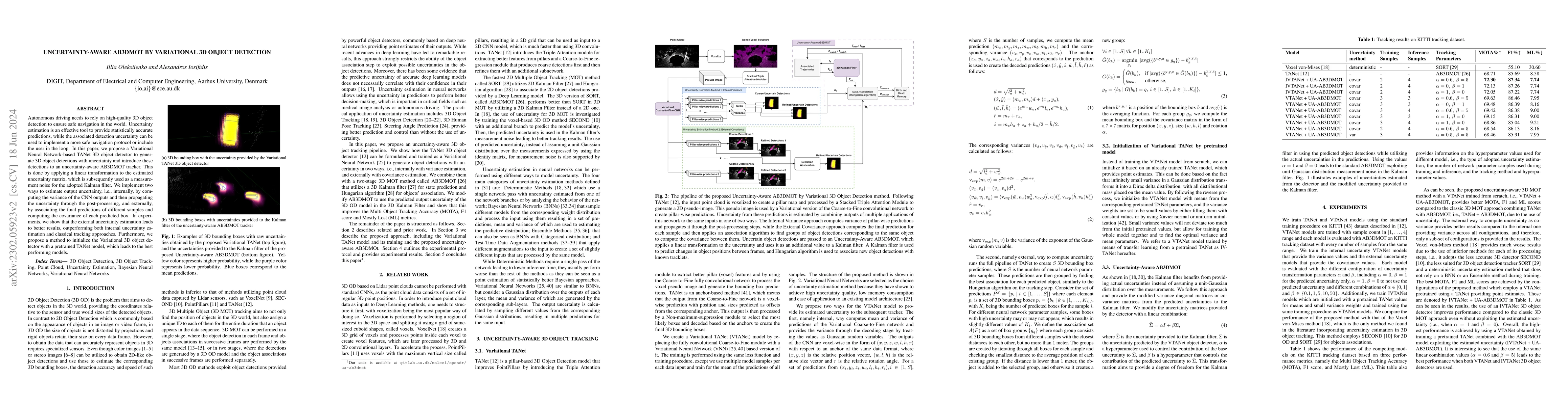 Thumbnail for Uncertainty-Aware AB3DMOT by Variational 3D Object Detection