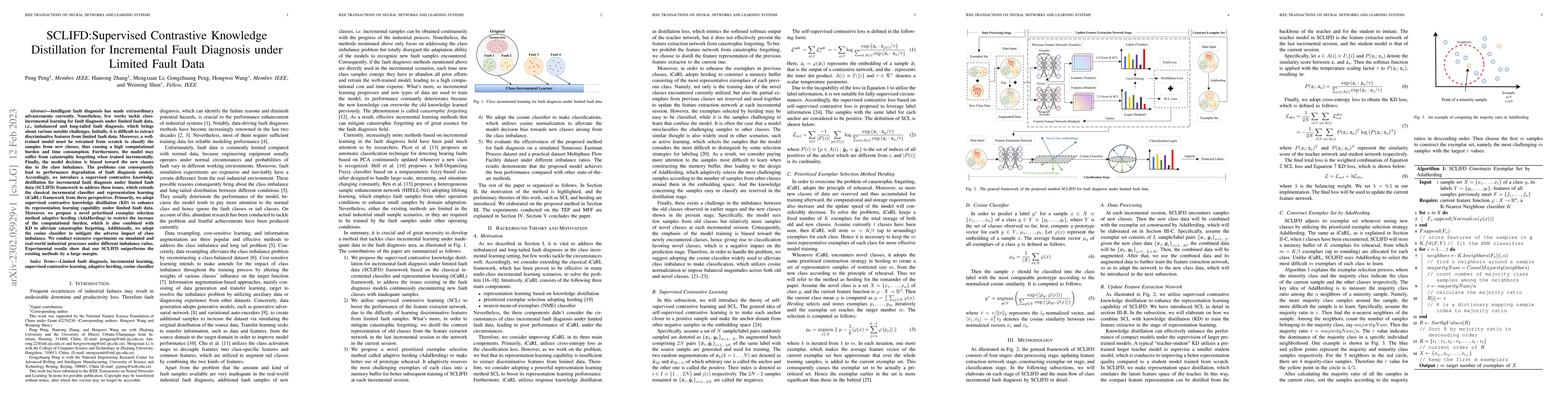Thumbnail for SCLIFD:Supervised Contrastive Knowledge Distillation for Incremental
  Fault Diagnosis under Limited Fault Data