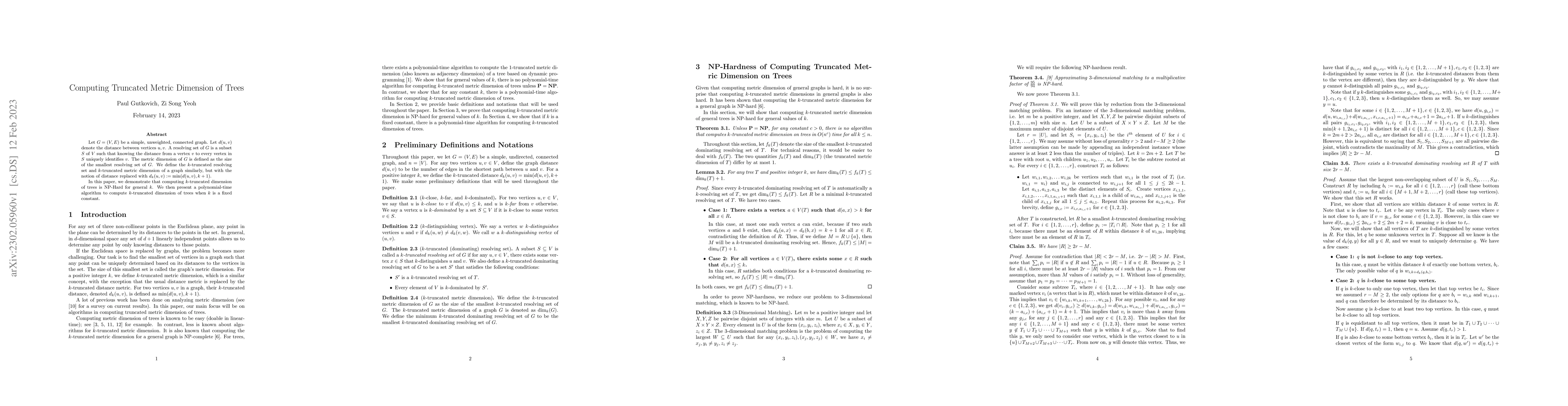 Thumbnail for Computing Truncated Metric Dimension of Trees