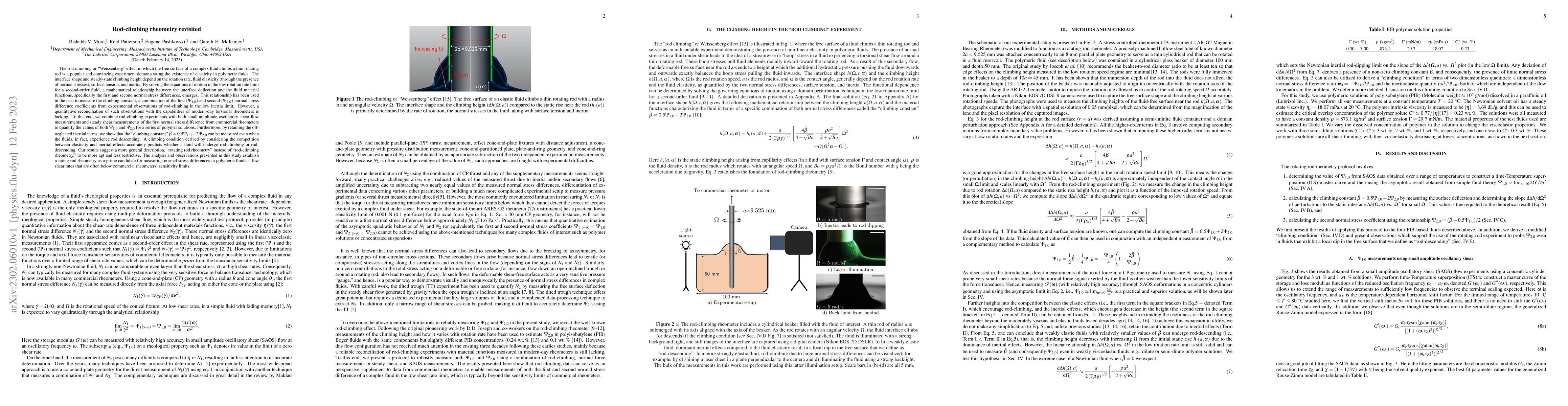 Thumbnail for Rod-climbing rheometry revisited