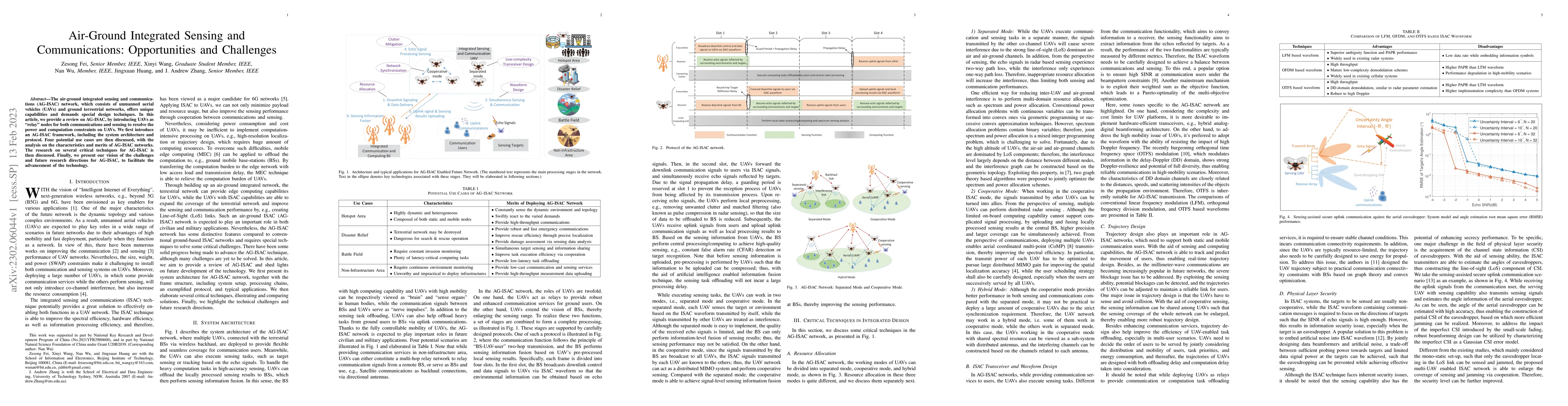 Thumbnail for Air-Ground Integrated Sensing and Communications: Opportunities and
  Challenges