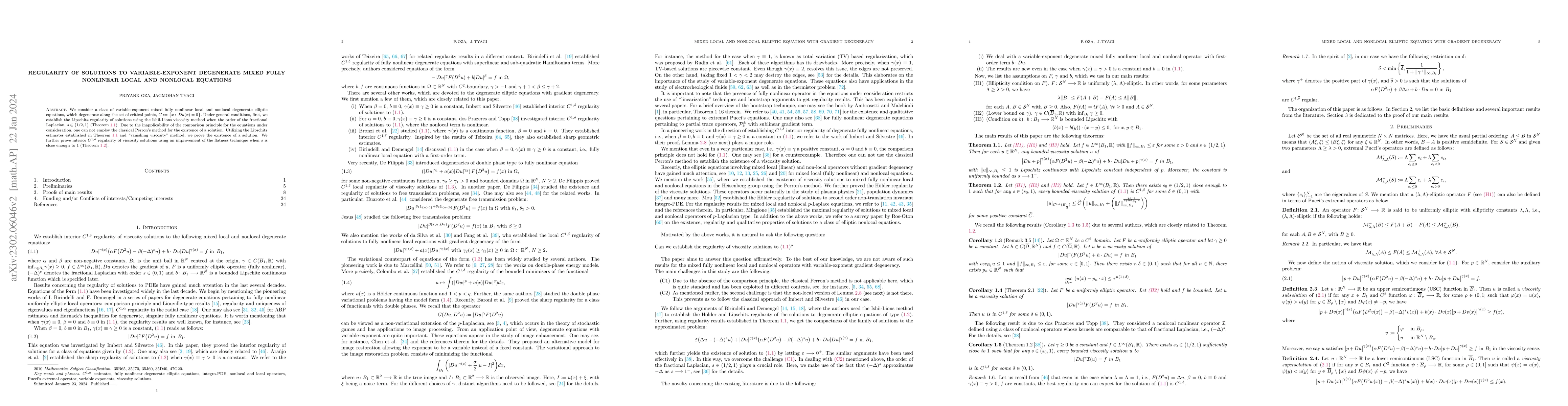 Thumbnail for Regularity of solutions to variable-exponent degenerate mixed fully
  nonlinear local and nonlocal equations