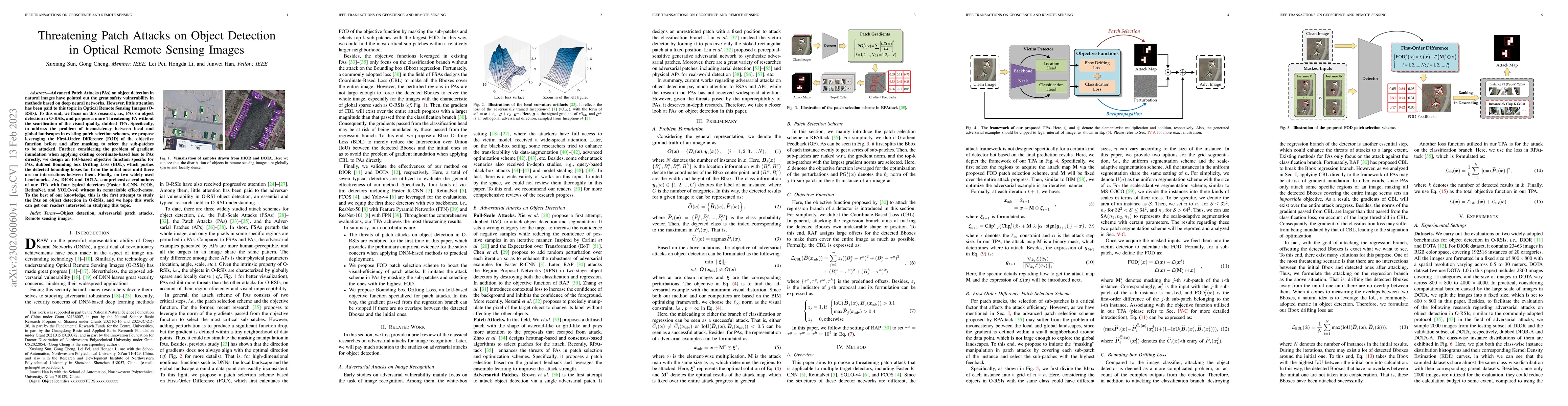 Thumbnail for Threatening Patch Attacks on Object Detection in Optical Remote Sensing
  Images