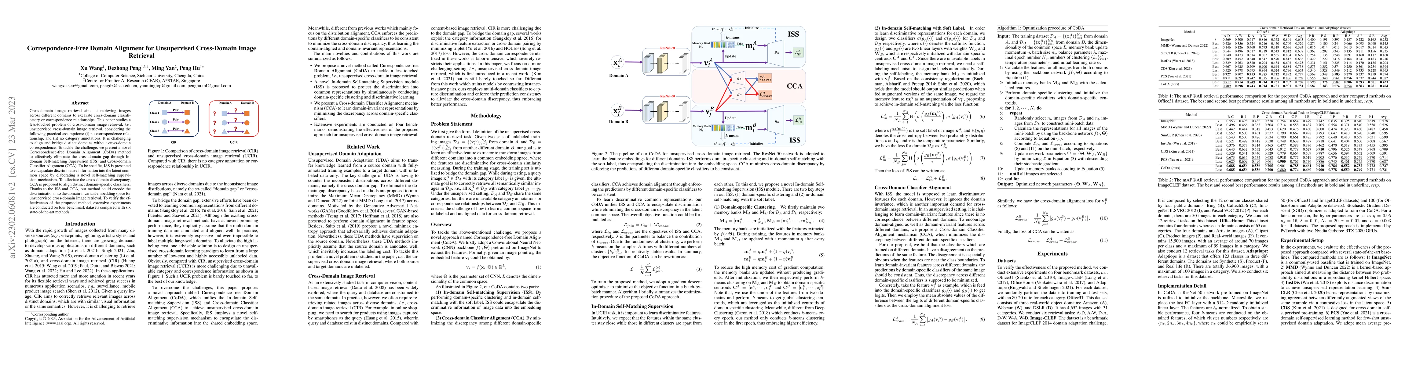 Thumbnail for Correspondence-Free Domain Alignment for Unsupervised Cross-Domain Image
  Retrieval