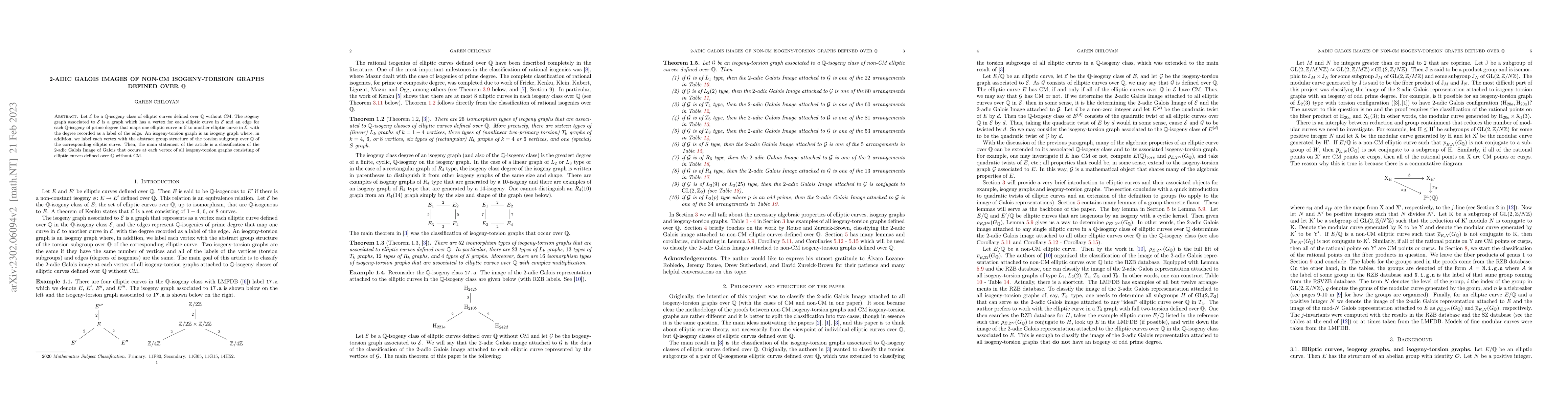 Thumbnail for 2-adic Galois images of non-CM isogeny-torsion graphs