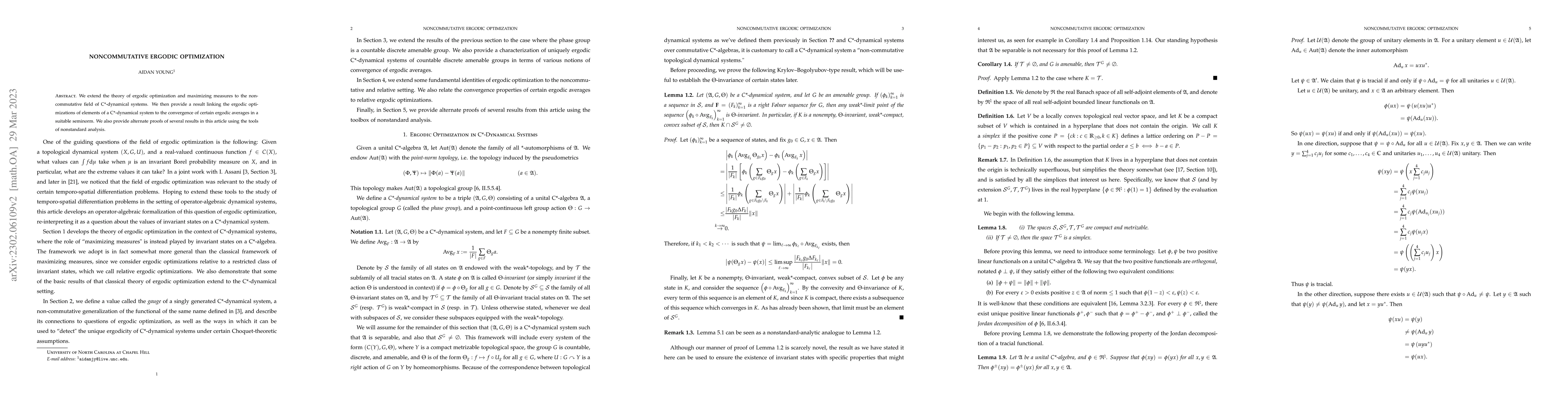 Thumbnail for Noncommutative Ergodic Optimization