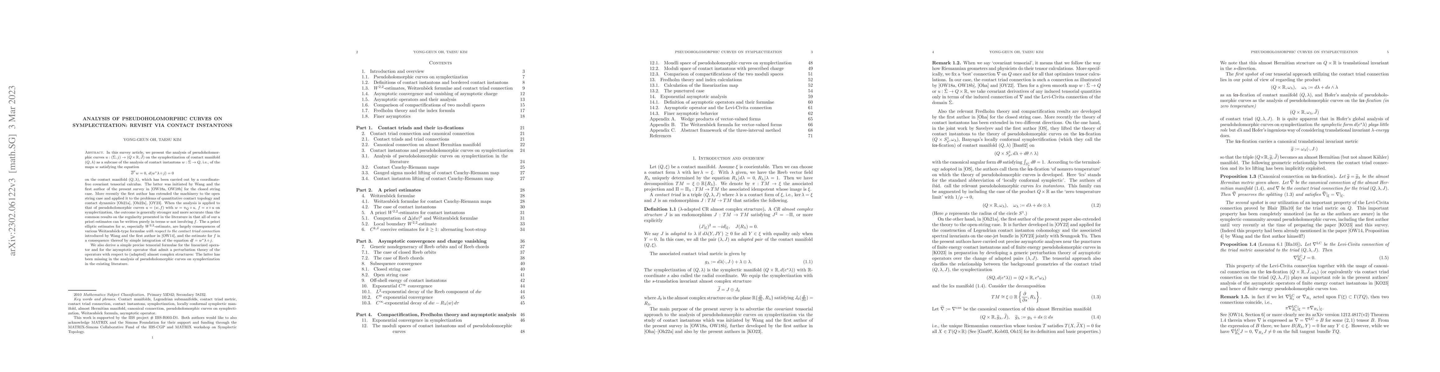 Thumbnail for Analysis of pseudoholomorphic curves on symplectization: Revisit via
  contact instantons