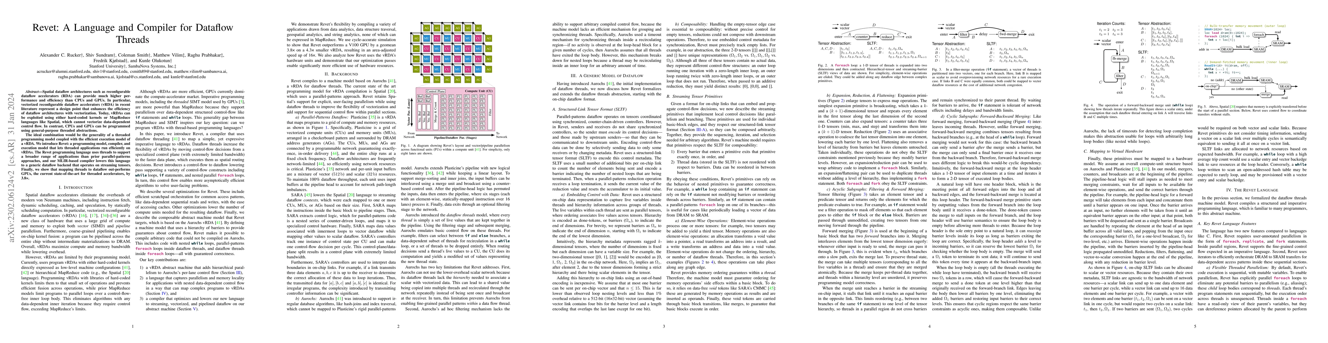 Thumbnail for Revet: A Language and Compiler for Dataflow Threads