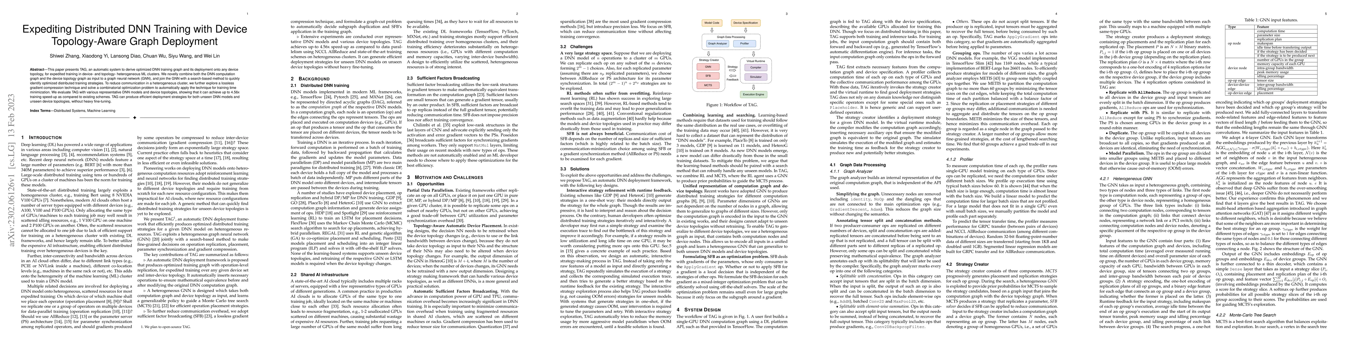 Thumbnail for Expediting Distributed DNN Training with Device Topology-Aware Graph
  Deployment