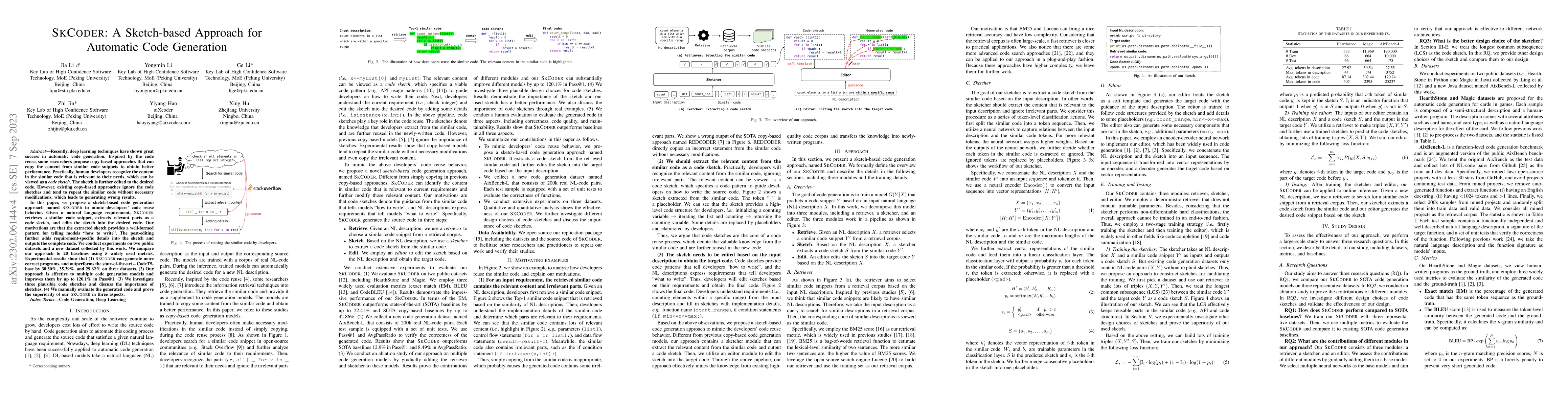 Thumbnail for SkCoder: A Sketch-based Approach for Automatic Code Generation