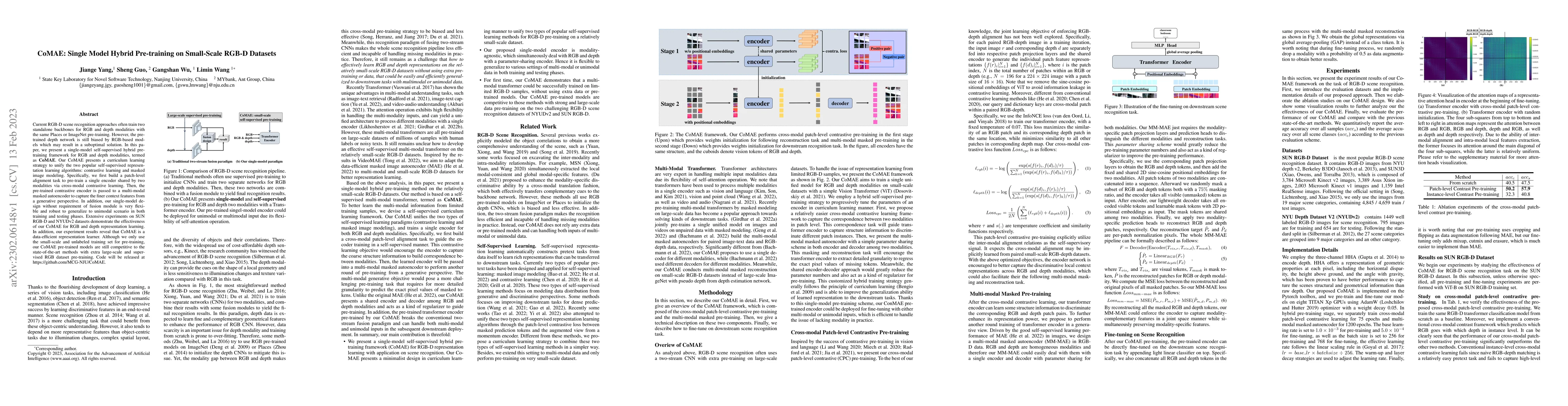 Thumbnail for CoMAE: Single Model Hybrid Pre-training on Small-Scale RGB-D Datasets