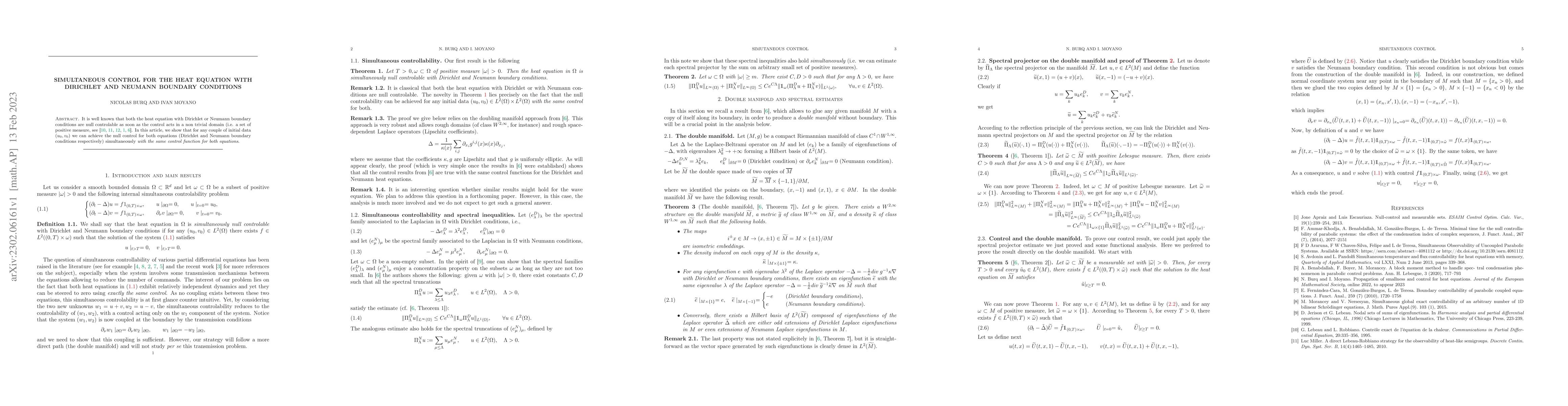 Thumbnail for Simultaneous control for the heat equation with dirichlet and neumann
  boundary conditions