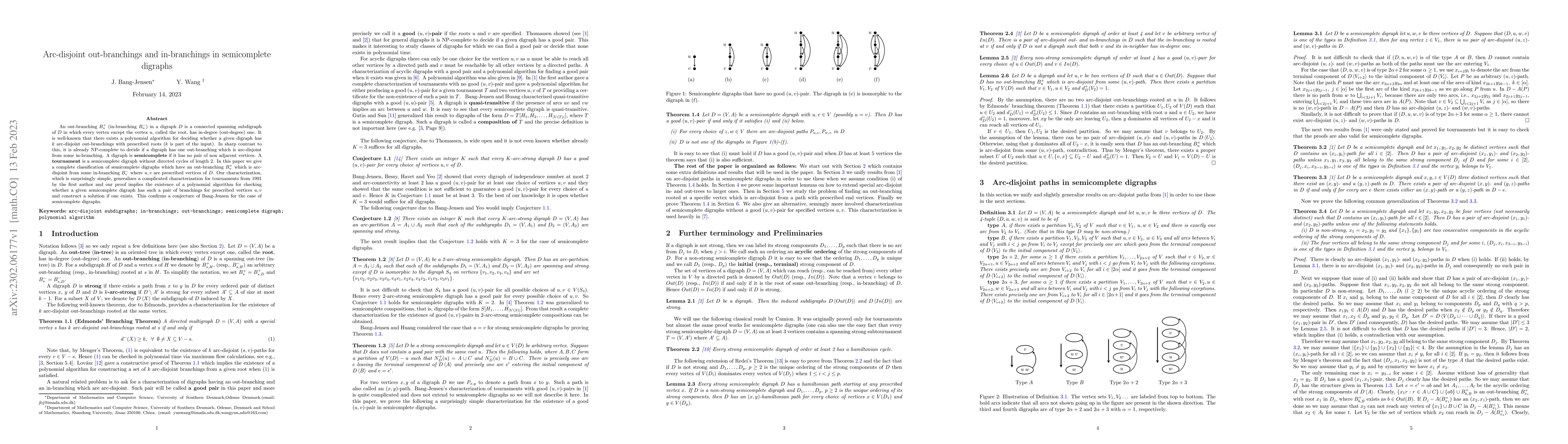 Thumbnail for Arc-disjoint out-branchings and in-branchings in semicomplete digraphs